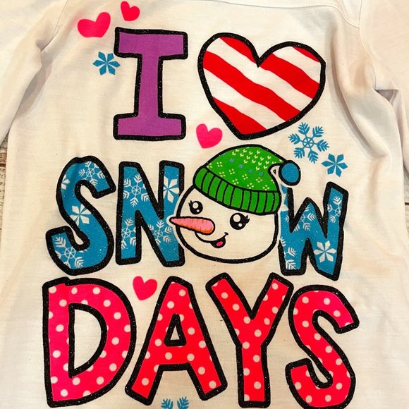 Girls I Love Snow Days Pajamas 2-Piece Set - Picture 3 of 7